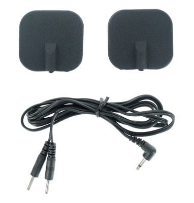 Zeus Deluxe Black Electro Pads Pack of Two Premium Silicone Intimacy Accessories E-STIM TOYS